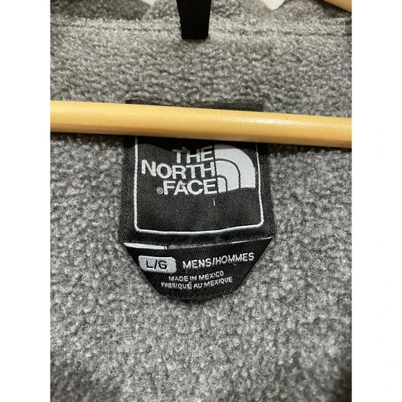 The North Face Denali Fleece Hoodie Mens Large Gray Black Good Polartec Jacket - Picture 2 of 5